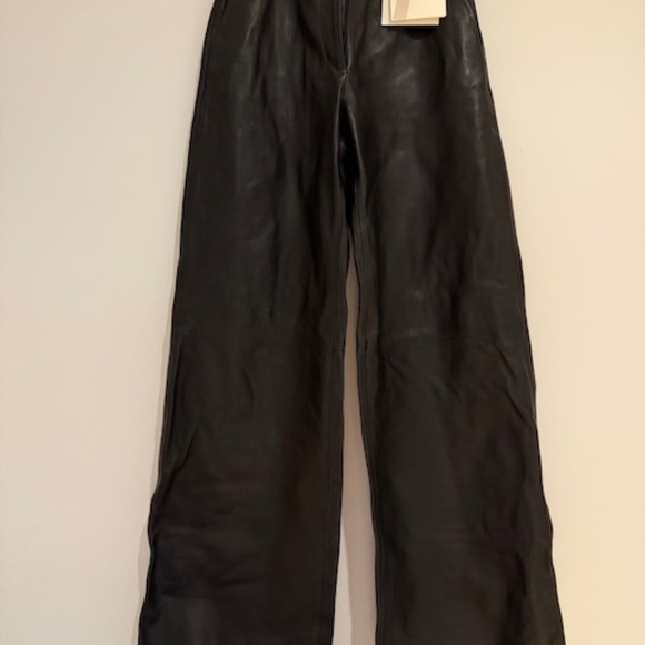 Loulou Studio - Loulou de Saison Cobe Black Leather Pants Size XS NWT - Picture 8 of 13